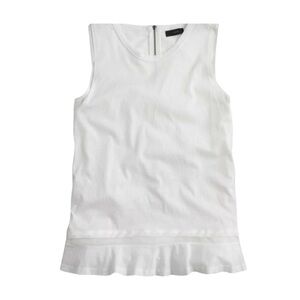 NWOT J. Crew White Double Hem Tank Top